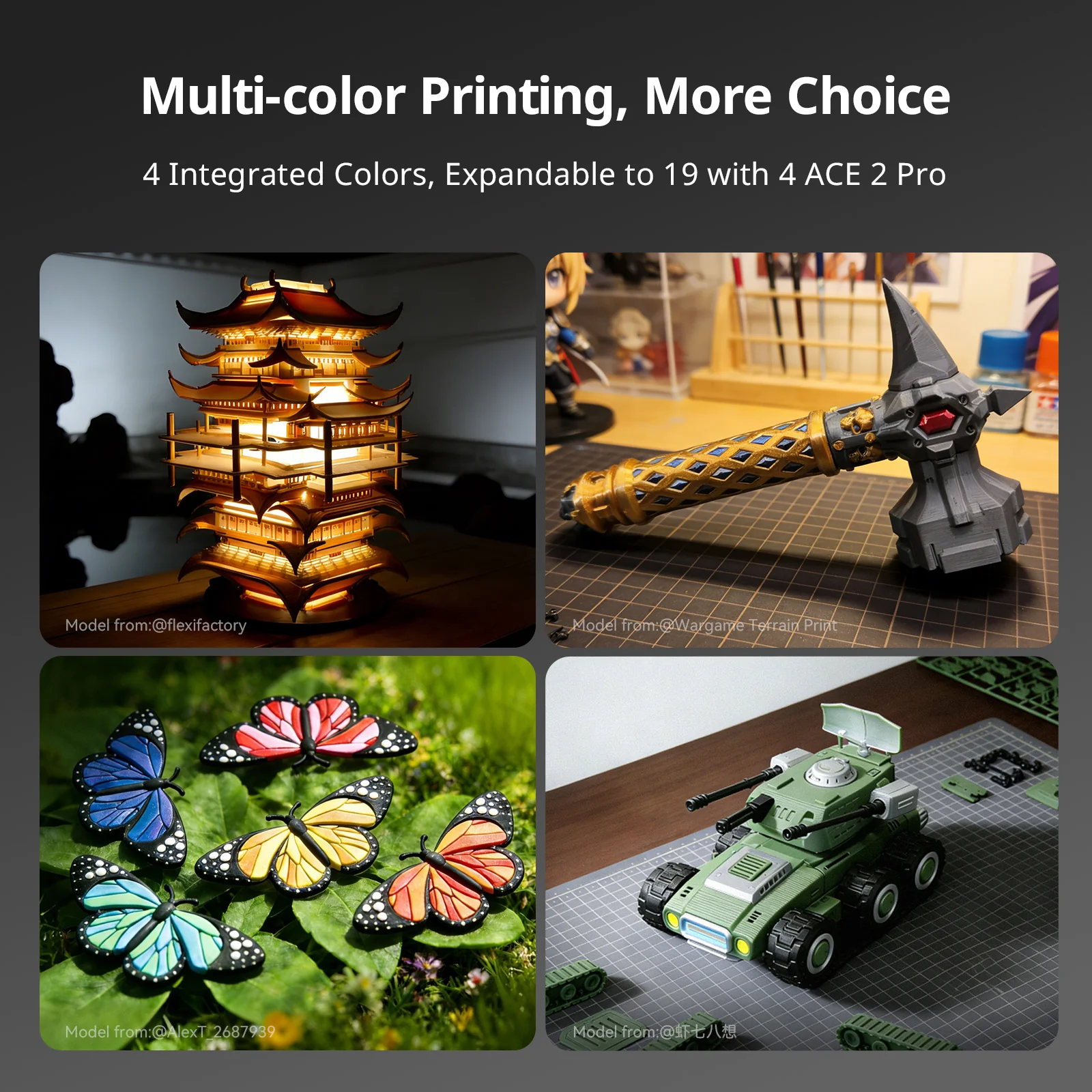 Anycubic Kobra X 3D Printer, 600mm/s High-Speed FDM Printer with 4-Color Printing, 49-Point Auto-Leveling, Smart AI Detection for Beginners & Professionals, 260x260x260 mm - Image 2